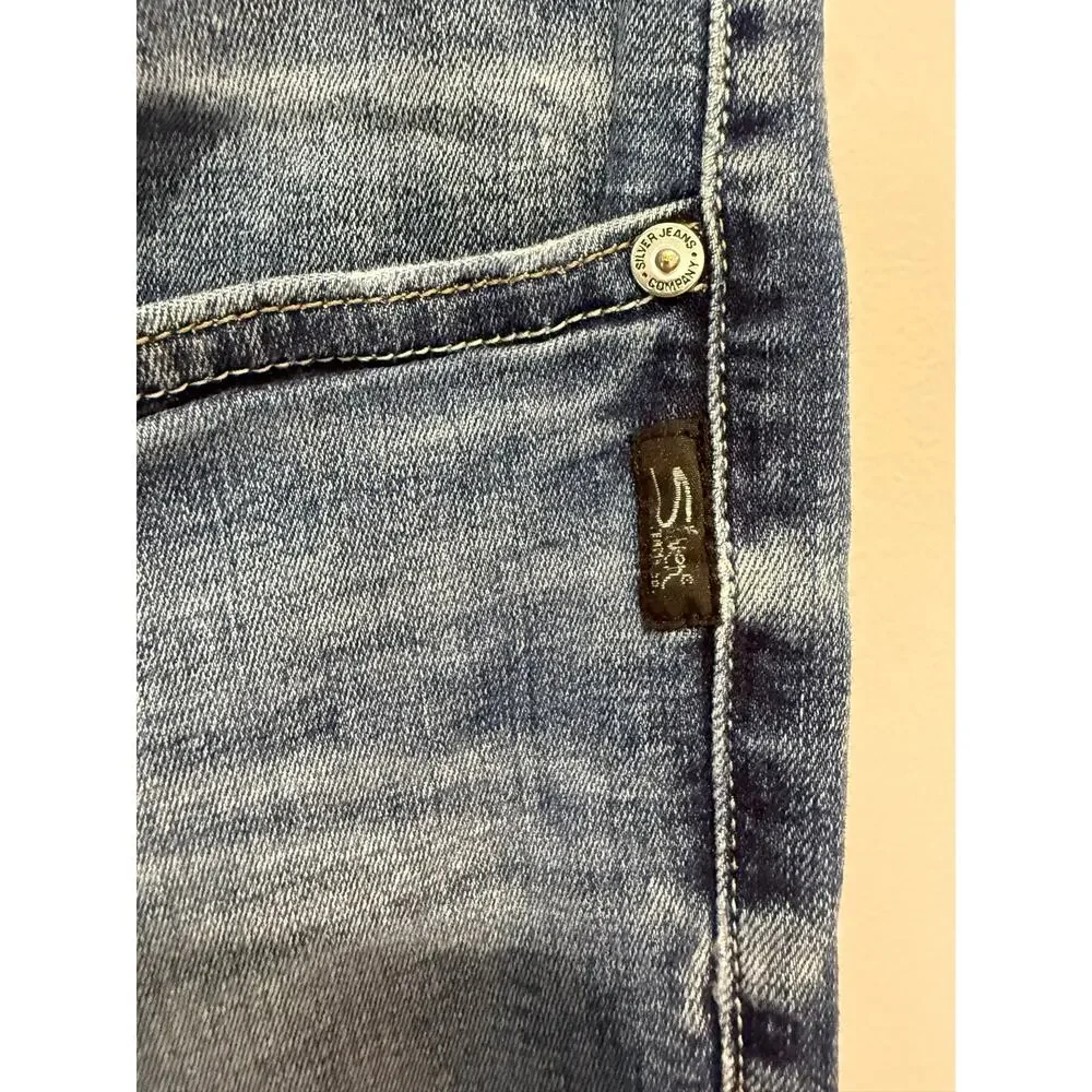 Silver Jeans Co Grayson Jeans Mens 42x32 Relaxed Straight Stretch Blue Denim